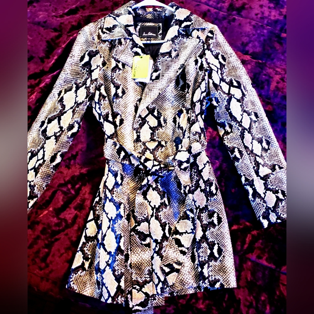 Sam Edelman python trench coat